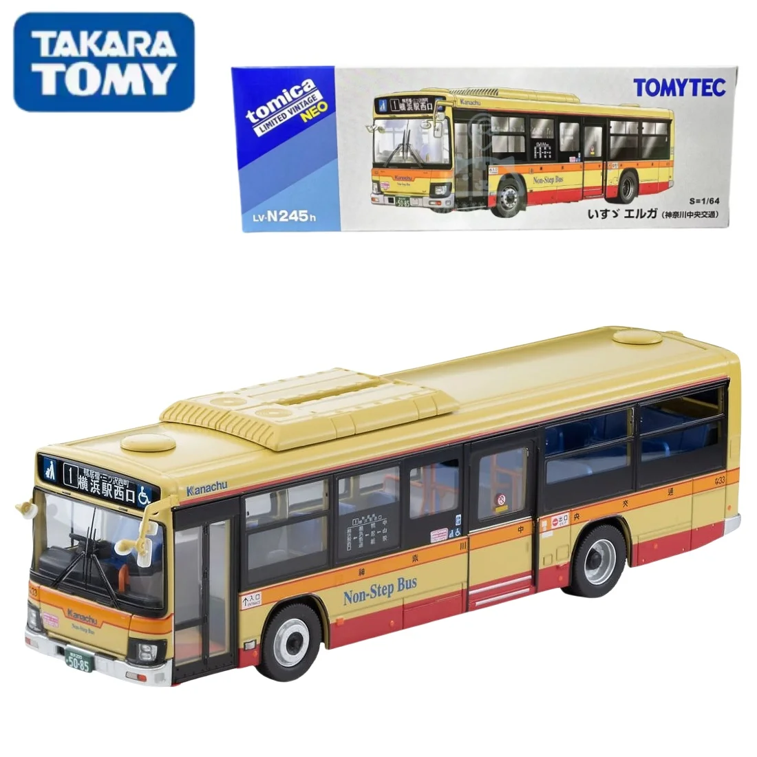 TAKARA TOMY Tomytec 1:64 TLV LV-N245h ISUZU Kanagawa сокраucie Transit Bus миниатюрная модель ролика из сплава