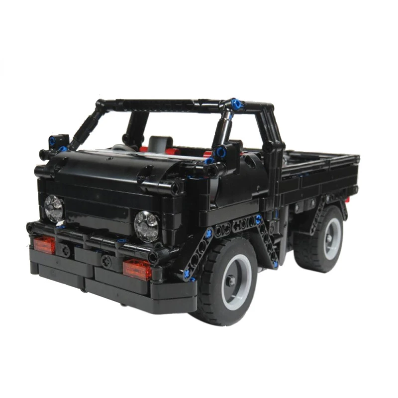 

Strange assembled building blocks creative design classic series black truck desktop model decorative decorations toy gifts