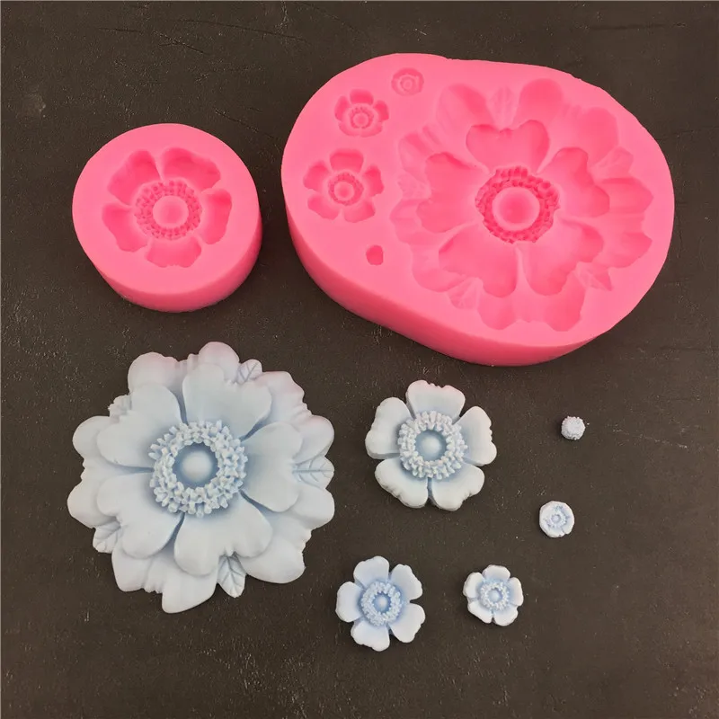 

Rose flower petal cake Fondant biscuit chocolate gypsum silicone decorative mold egg