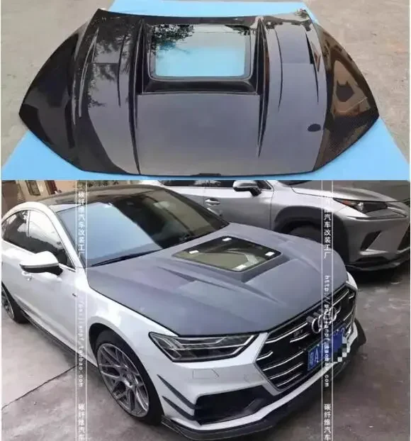 Новый! Для Audi A7 S7 RS7 C8 2020 2021 2022 2023 капот из настоящего углеродного волокна передняя