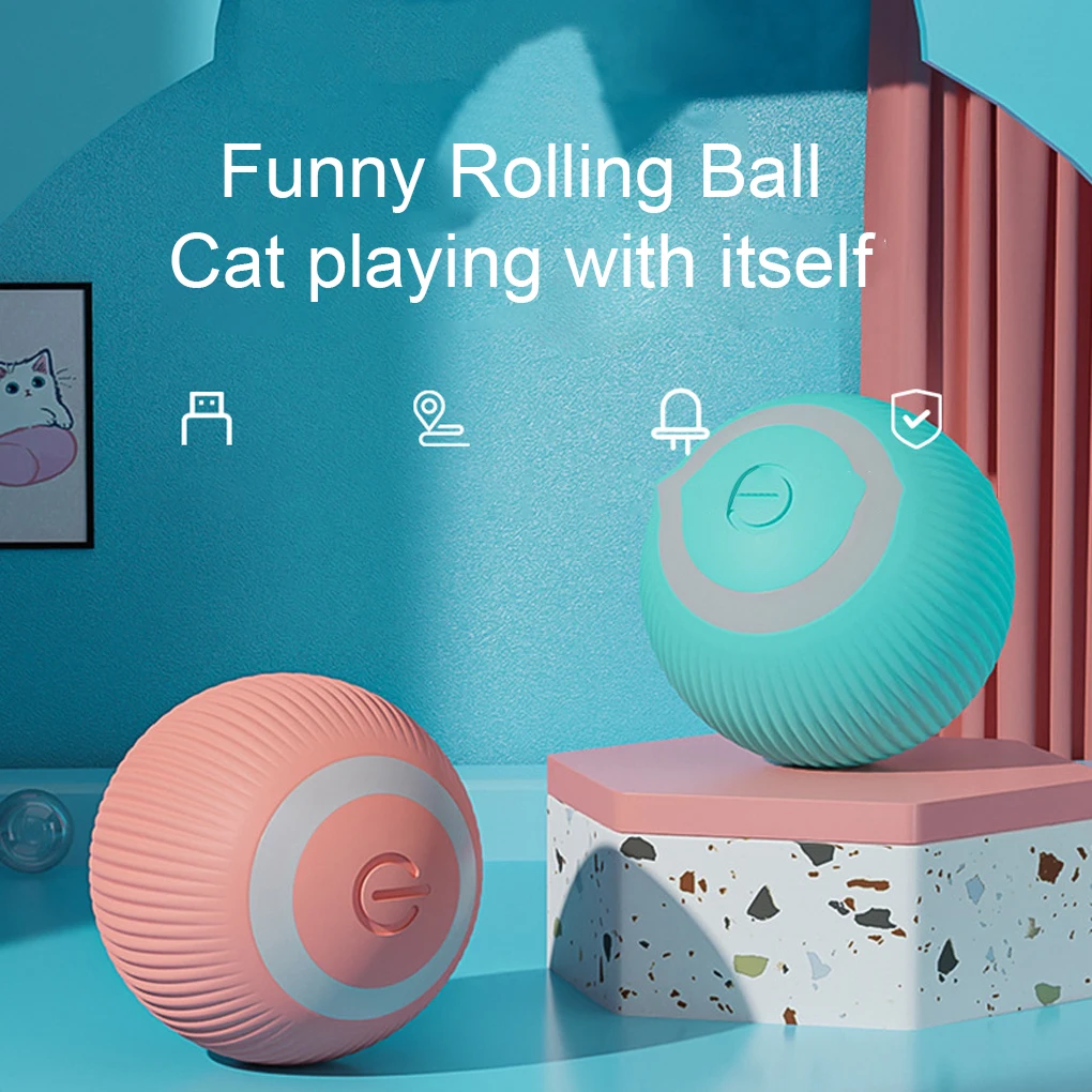 

Smart Cat Toys Silent Automatic Rolling Balls Waterproof Electric Interactive Cats Lightweight Self-moving Ball