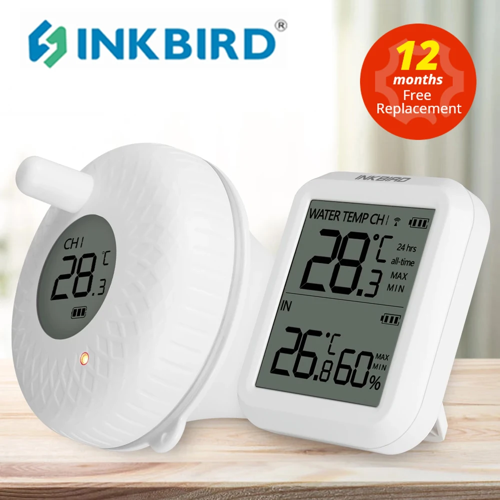 

INKBIRD IBS-P01R Wireless Digital LCD Display Floating Pool Thermometer Waterproof for Swimming Pool Bath Spas Aquariums