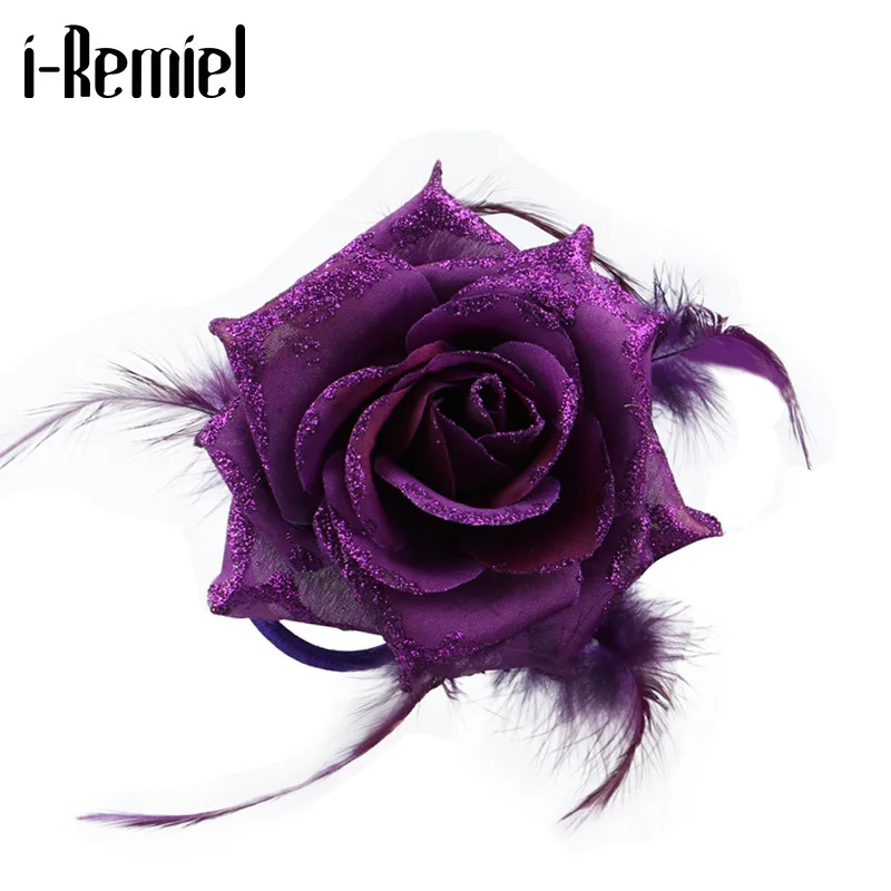 

Korean Fashion Cloth Art Feather Brooch Large Fabric Flower Corsage Lapel Pins Wedding Jewelry Gifts for Women Accessories
