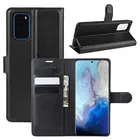 Чехол книжка черного цвета на Samsung Galaxy S20, с отсеком для карт и подставкой от Caseport