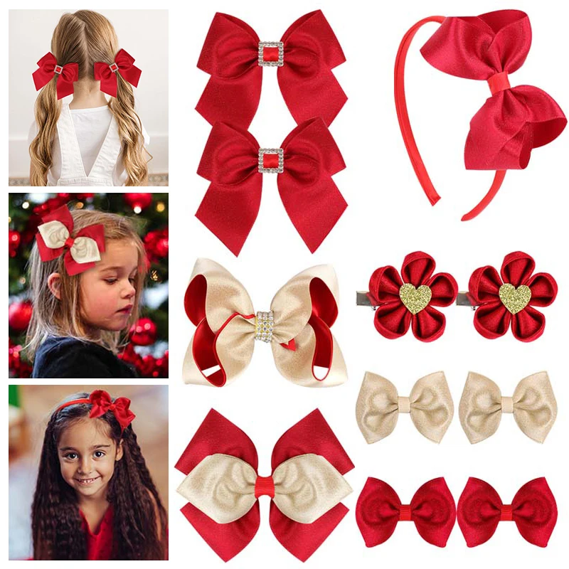 

Xugar искусственные повязки для волос для девочек милые золотистые Красные Цветочные заколки для волос Стразы Детские аксессуары для волос 2023