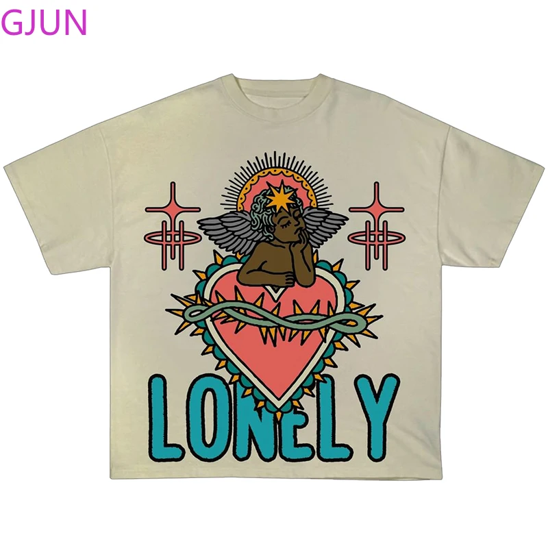 

Summer Man Women Lonely Angel Vintage T Shirts Hipster T-shirts Casual Cotton Tee Shirt Tops Clothes Short Sleeve Oversized Top