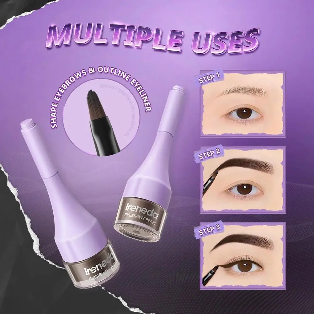 

Fashion Women Eyebrow Dye Cream Waterproof Long-lasting Enhancers 3 Cosmetics Makeup Brush Care Sweatproof Color With Cream Y0I6