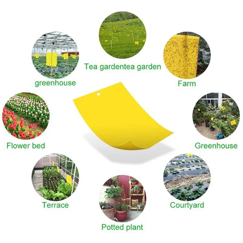 20/50 шт. двусторонняя клейкая доска-ловушка для насекомых