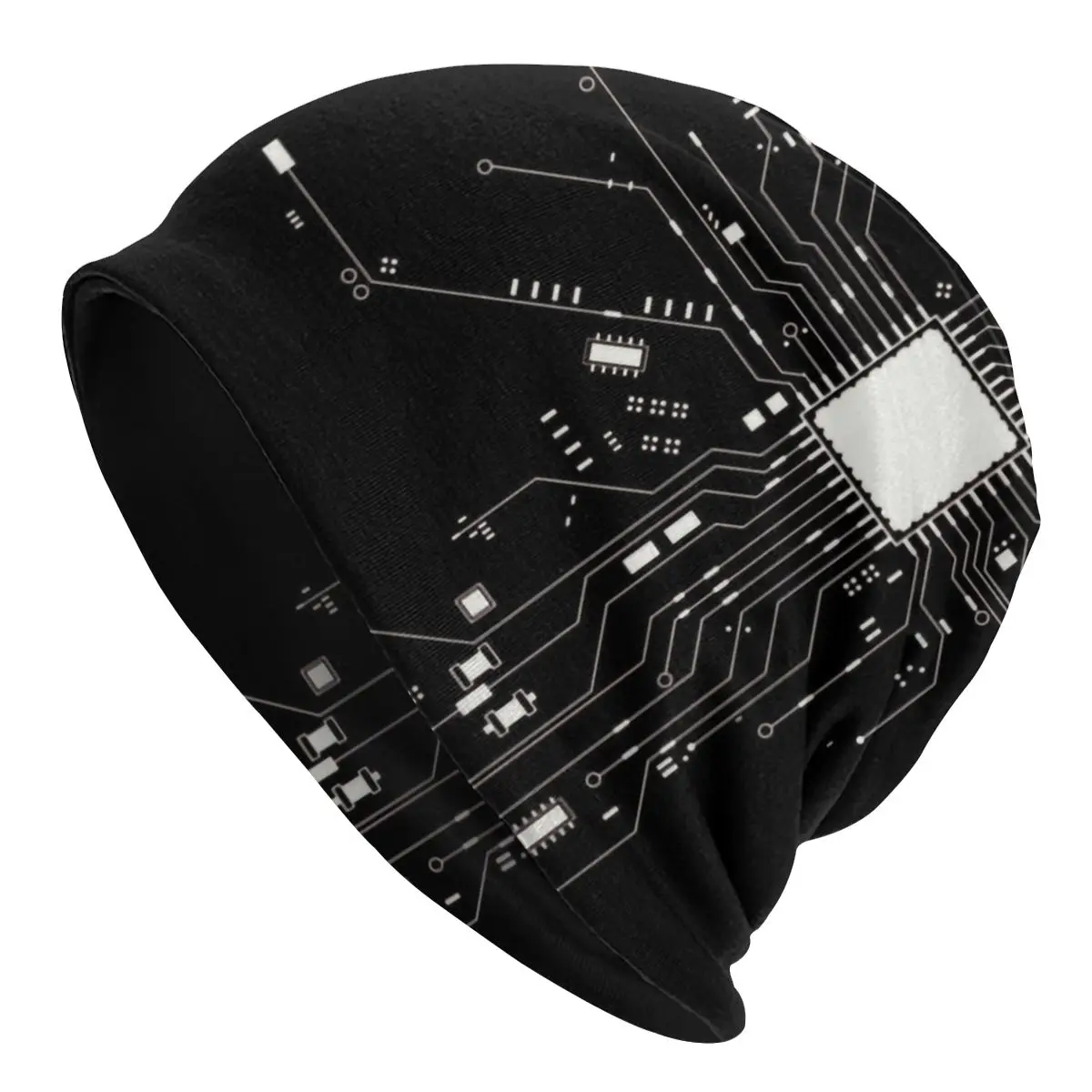 

Вязаная Шапка-бини с напуском, в виде сердца