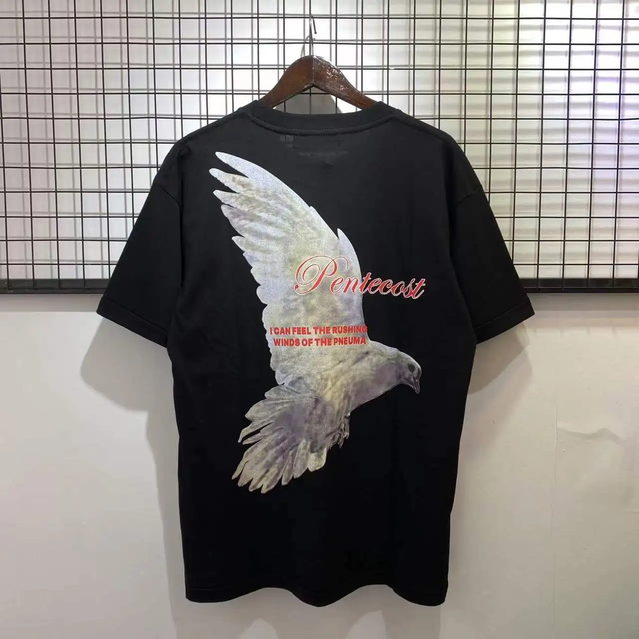 

Mens Tshirts Crew Neck Streetwear Harajuku Cotton Tees Loose Oversized T-shirt Back Eagle 123 Letter Print Short Sleeve Black
