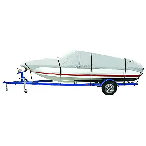 

Denier Polyester Boat Accessories, Water Resistant Boat Cover, Gray