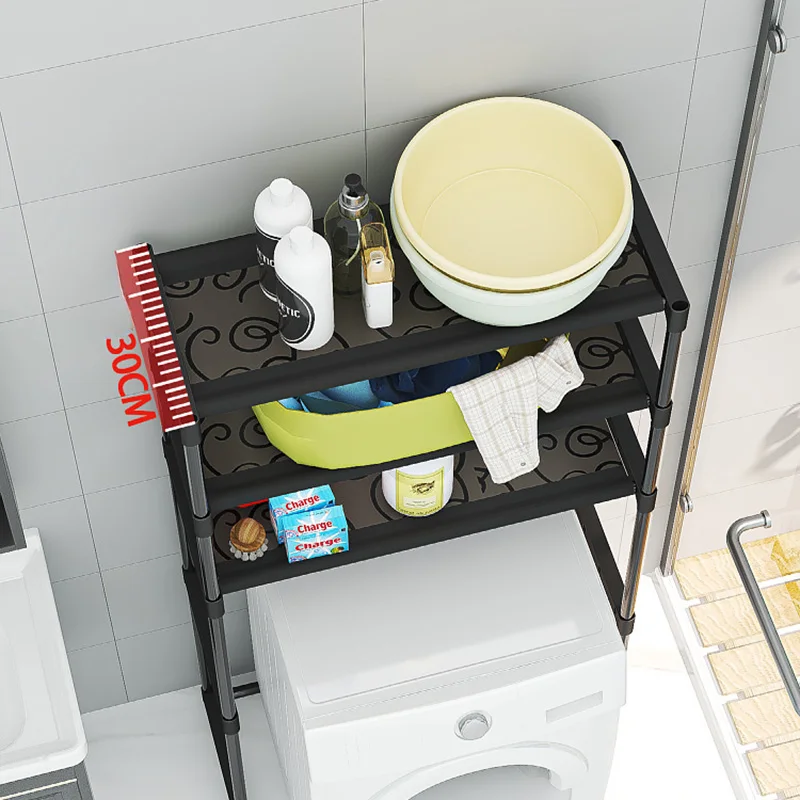 Стеллаж для хранения в туалете без перфорации многослойная компактная полка
