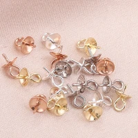 10pcs 925 sterling silver bead caps necklace pendants buckle clasps connectors fit 34mm diy jewelry findings accessories