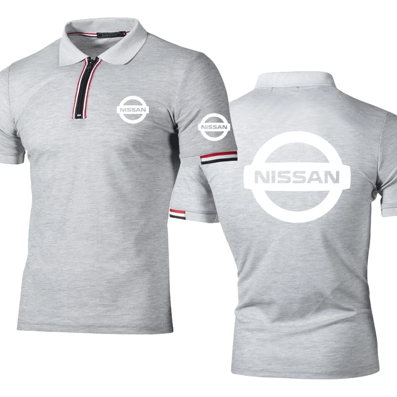 

NEW Men's polo shirt Nissan car Logo Printing high quality casual trend Cotton Short sleeve Harajuku Splicing High Quality top