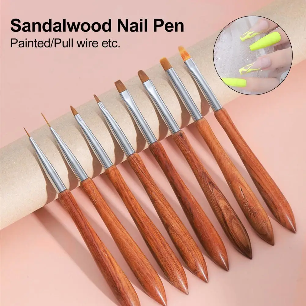 

Fine Workmanship Soft Bristles Sandalwood Nail Art Brush for Fingernails