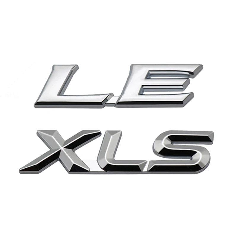 Металлическая Эмблема LE XLS XLE автомобильный 3D значок наклейки на заднюю панель Tunck