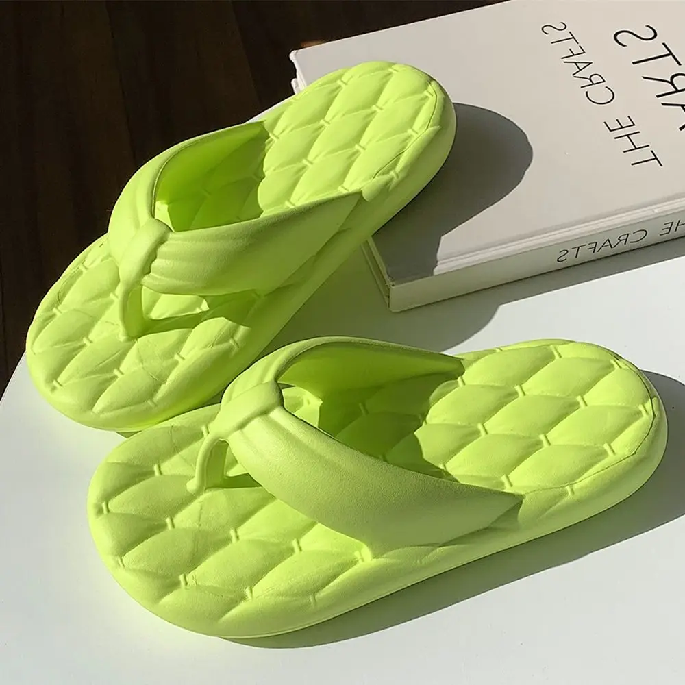 

Шлепанцы женские износостойкие, мягкие сланцы на толстой подошве, Нескользящие, Эва, однотонные, летняя модель для студенток