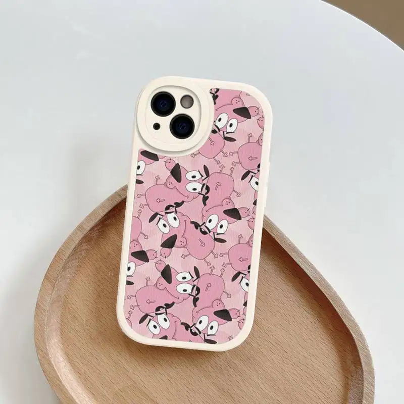 C-CourageS the C-CowardlyS D-DogS Phone Case Hard Leather For iPhone 14 13 12 Mini 11 14 Pro Max Xs X Xr 7 8 Plus