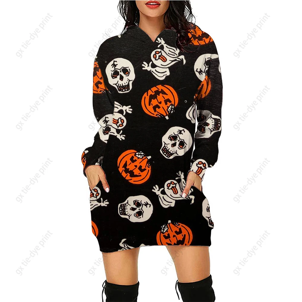 

Женский пуловер с капюшоном и длинным рукавом