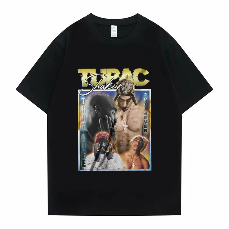 

Rapper Awesome Tupac 2pac T-shirt Short Sleeve Shakur Hip Hop T Shirts Men Women Fashion Oversized Tshirt Cotton Men's Tops Tees