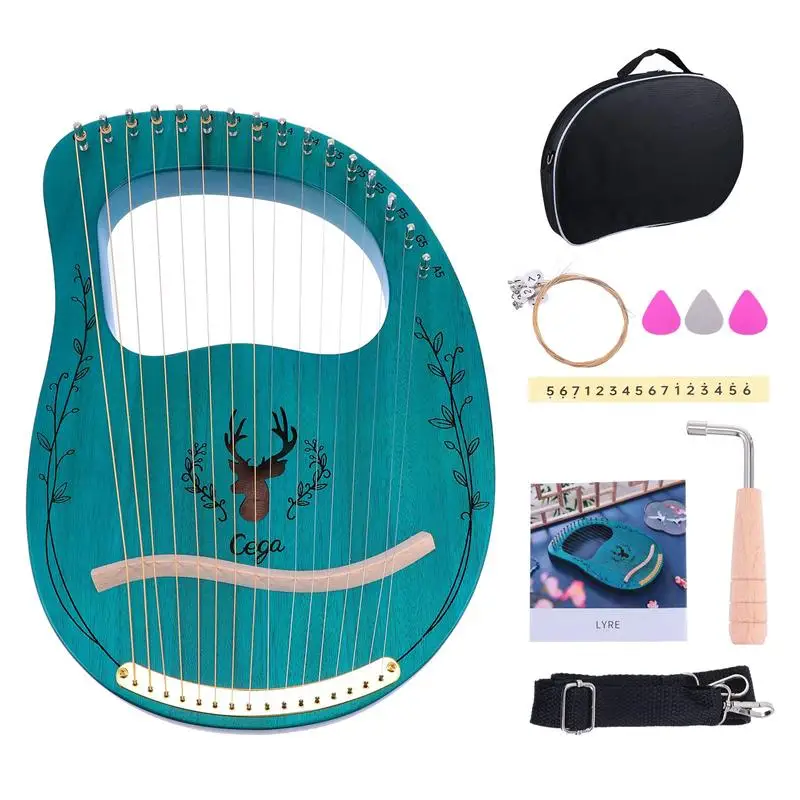 

1 PC Ancient Style 16 Steel Strings Handheld Harp String Instrument for Kids Beginner