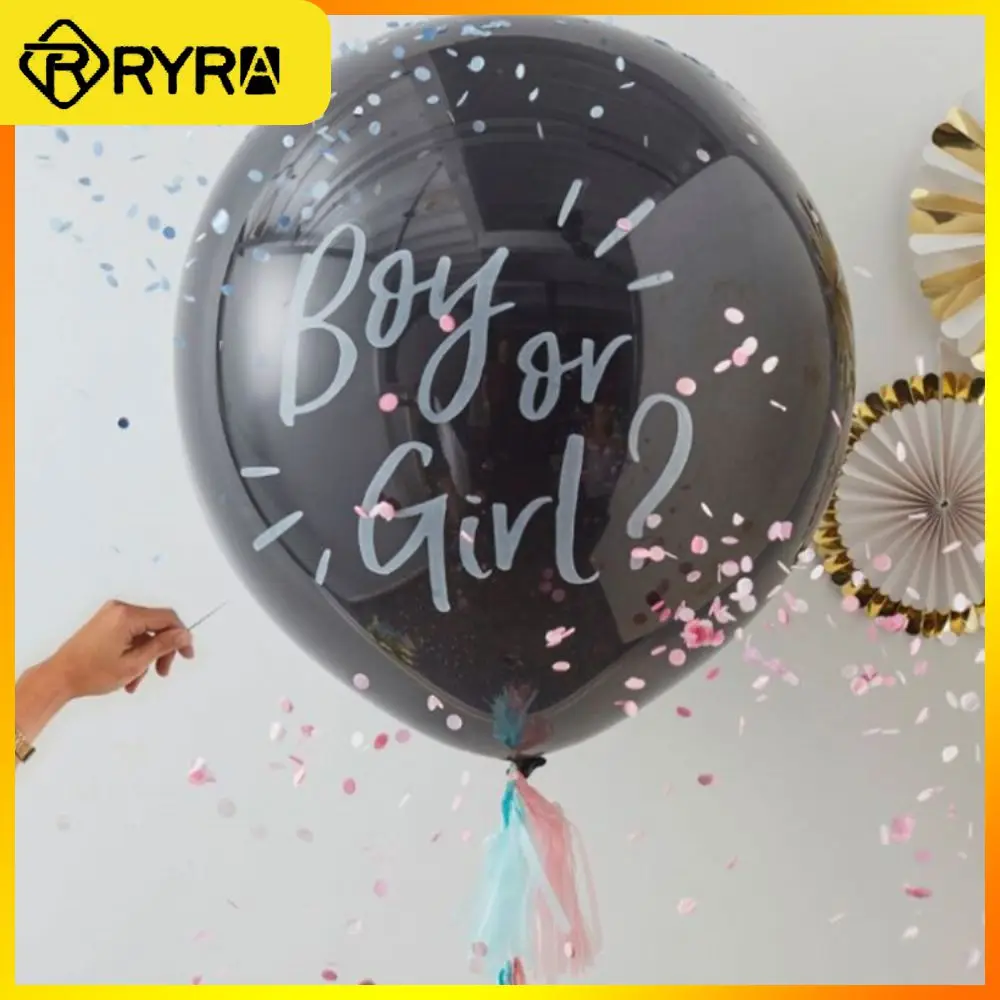 

For Boy Or Girl Gender Reveal Latex Balloon Confetti Party Decoration Baby Shower Confetti Ballons 36 Inch Big High Quality