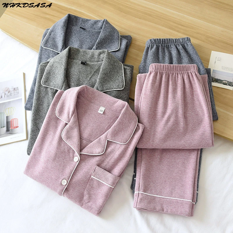 

Full Warm Couples Sleeve Comfort Women And Homewear Autumn Sleepwear Lovers Winter Men For Pajamas Mujer Set Thermal