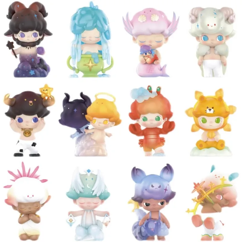 

Pop Mart Anime Action Figure Dimoo Constellation Series Handmade Cute Kawaii Pvc Statue Model Collection Figurine Birthday Gifts