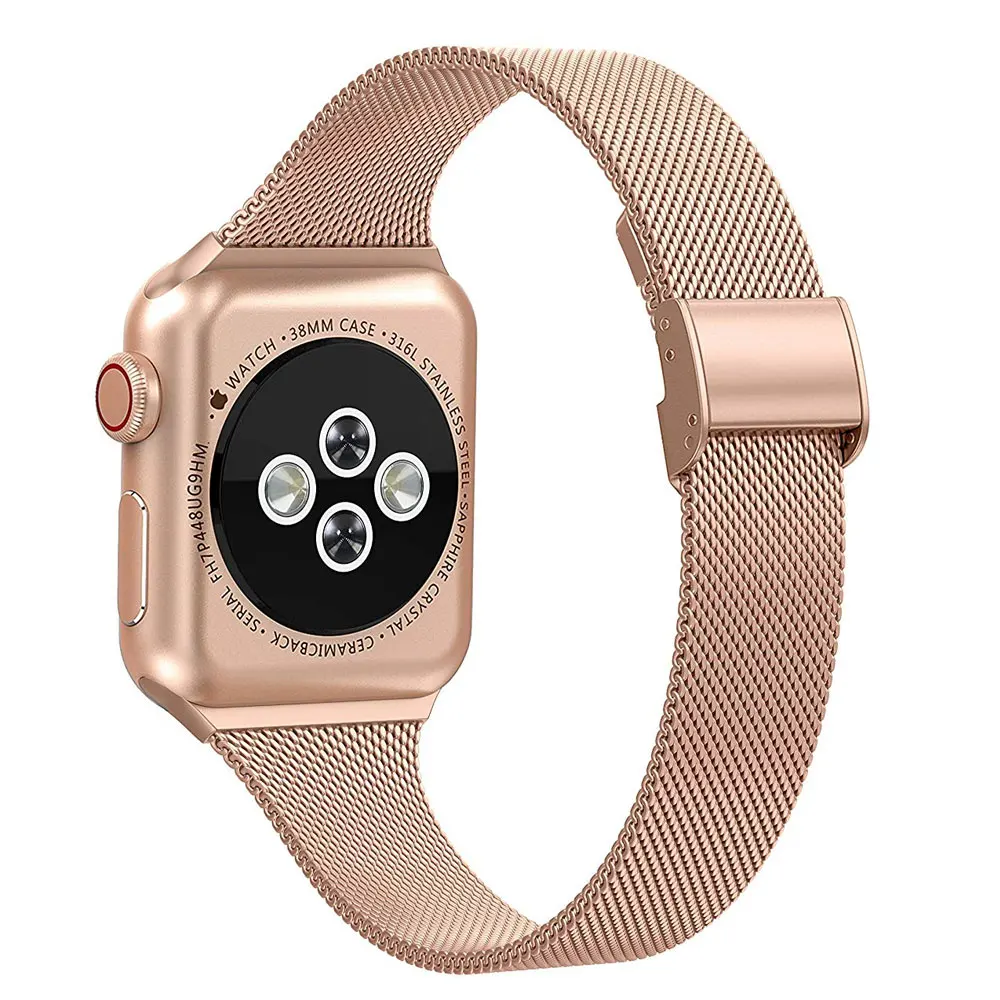 

Watchband For Apple Watch band 41mm 45mm 44mm 40mm 42mm 38mm Stainless steel bracelet for correa iWatch serie 7 6 5 4 3 SE strap