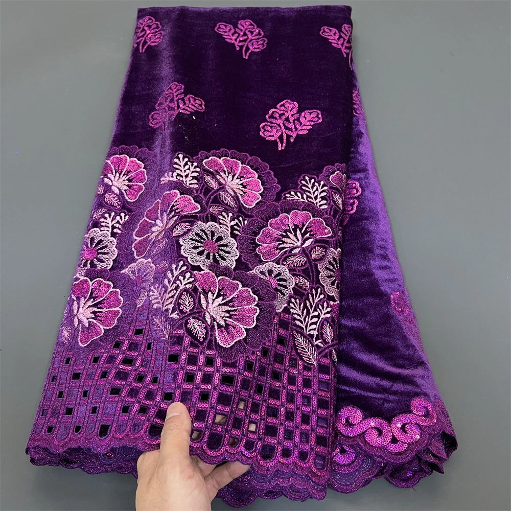 Африканская нигерийская бархатная кружевная ткань блестки бисер гипюр для шитья