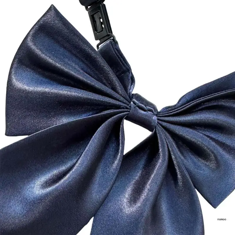 Регулируемый галстук-бабочка JK в строгом стиле школьная форма темно-синий