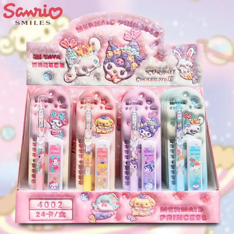 

Набор карандашей Sanrio 24 шт., милый мультяшный карандаш Kuromi Mymelody, школьные принадлежности, милый японский детский ручка для рисования