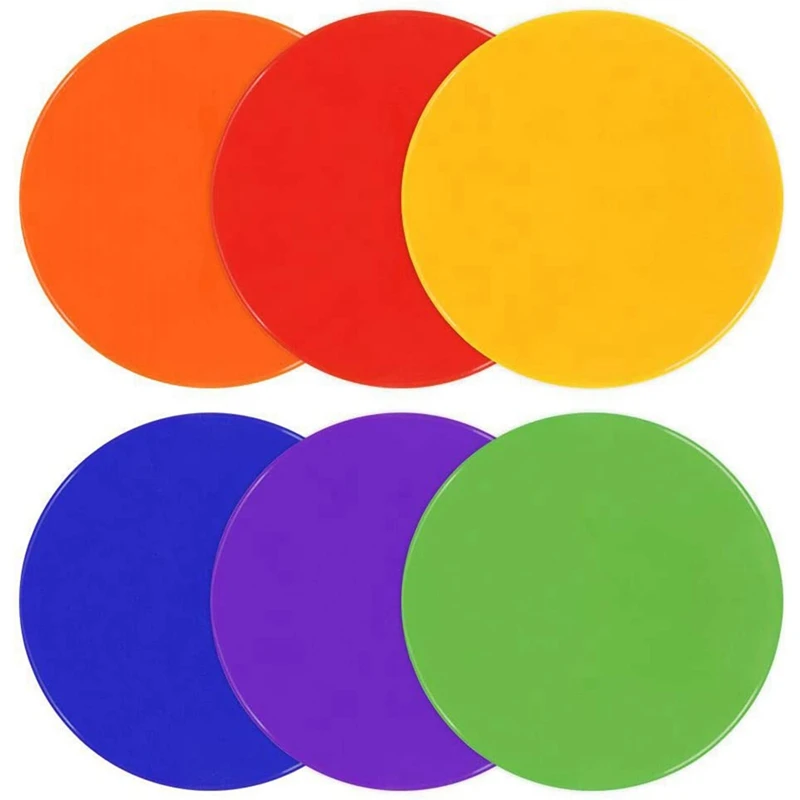 

6 Pcs Agility Marking Pad Football Marking Plate Flat Marking Plate for Sports Speed and Agility Training