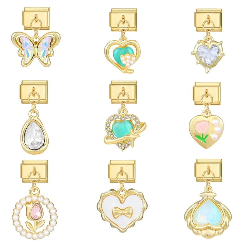 Youvelst креативный любовь лук лист солнце бабочка итальянские очаровательные