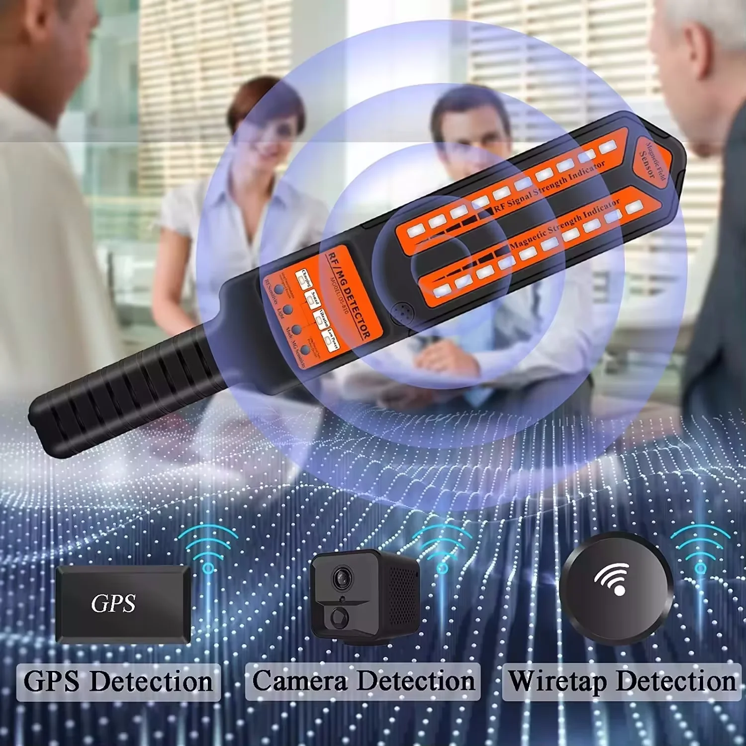 Фото Портативный детектор DS810: GPS-трекер, сканер сигналов проводных и беспроводных устройств, скрытых камер. В наличии. №1