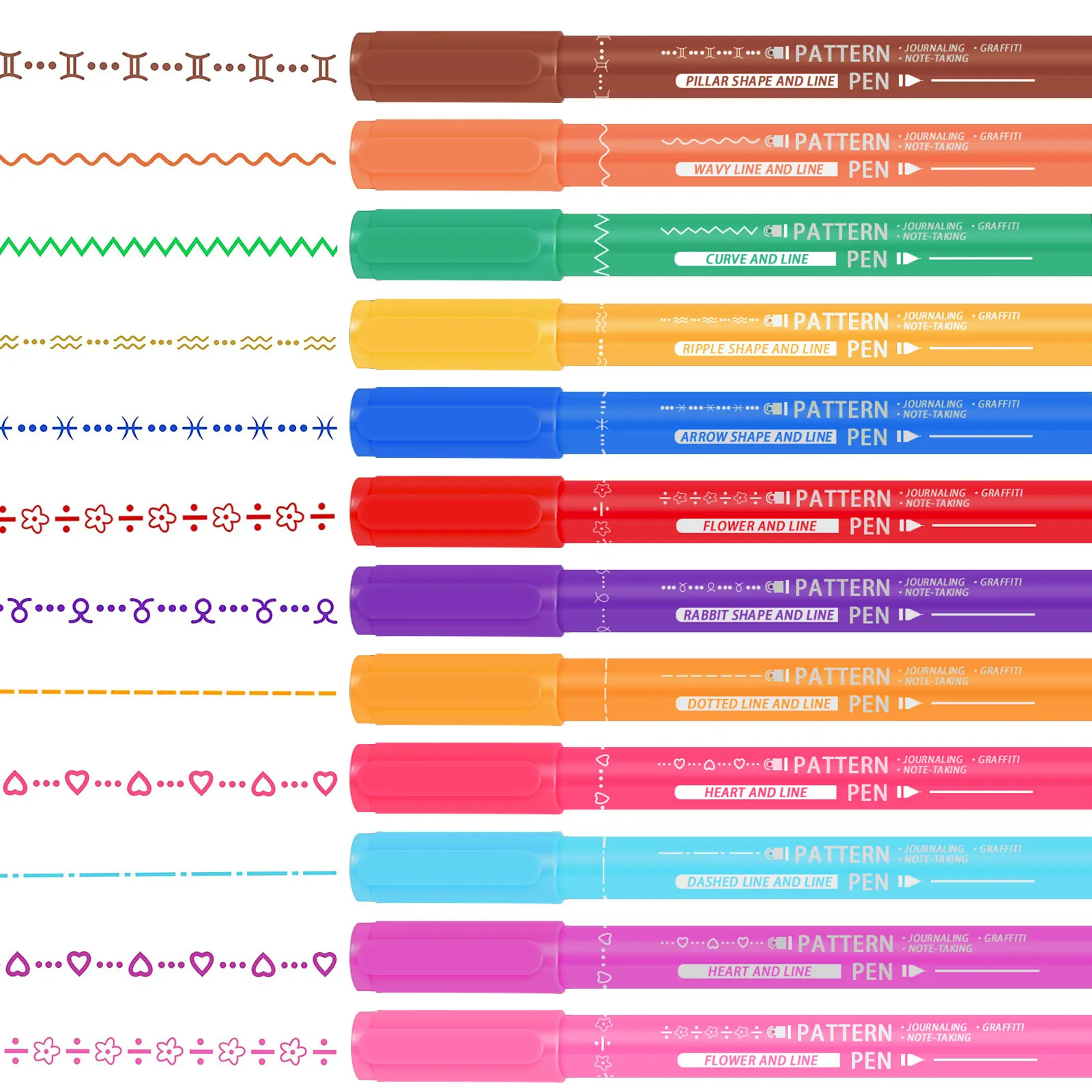 

12 шт., набор ручек-хайлайтеров с двумя наконечниками
