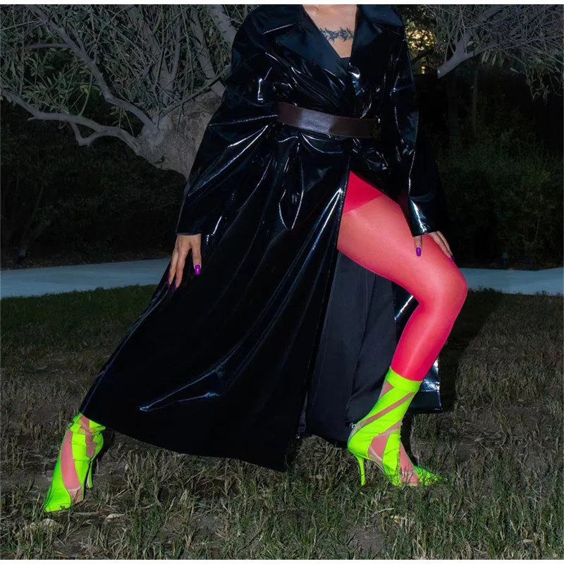 Striped High Heeled Elastic Boots Fashion High Heeled Pointed Long and Short Barred Sexy Women's Color Patchwork Oversized Boots