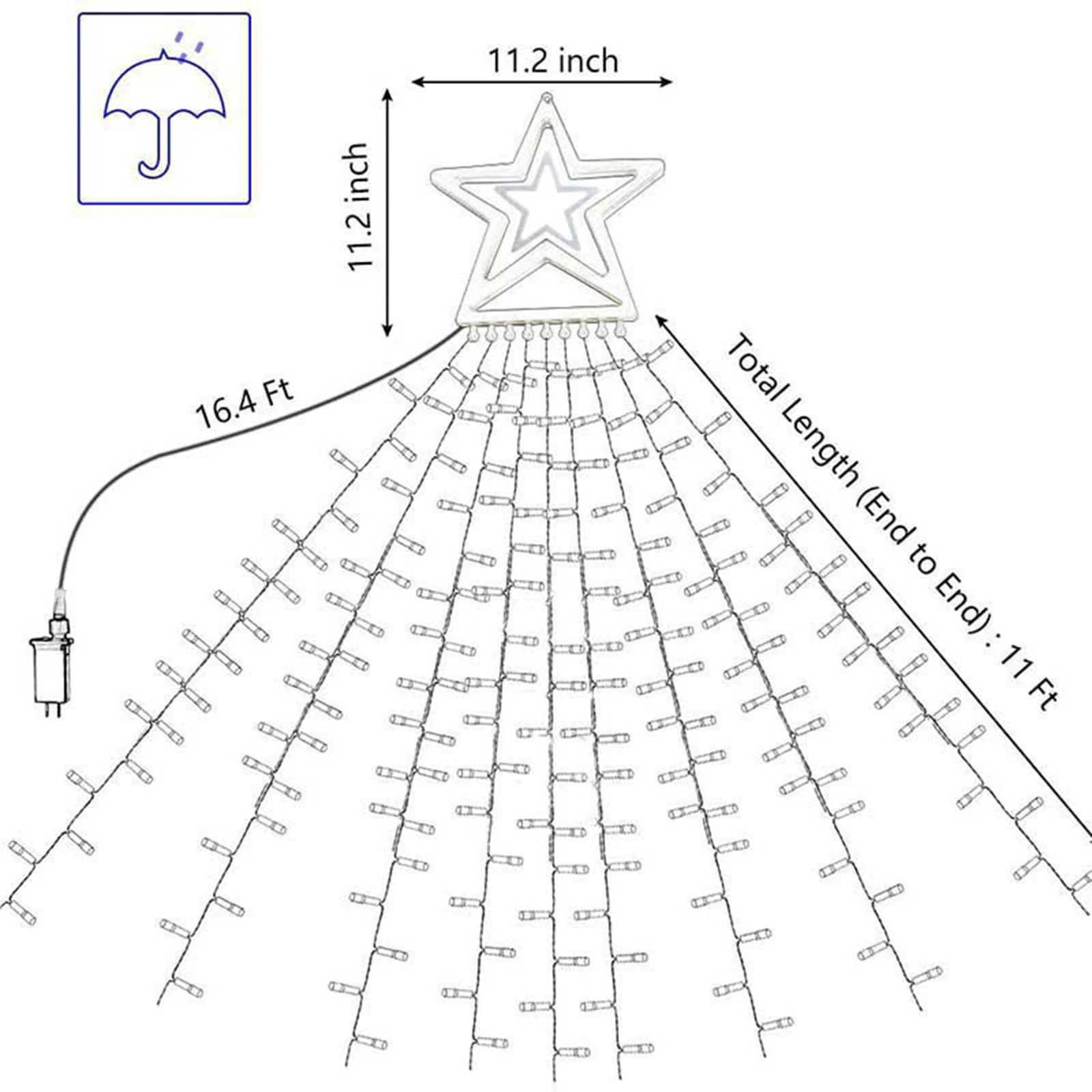 

2022 Christmas LED Fairy Lights Yard Decoration Garland Curtains Home Decor Festive & Party Supplies Curtain String Light