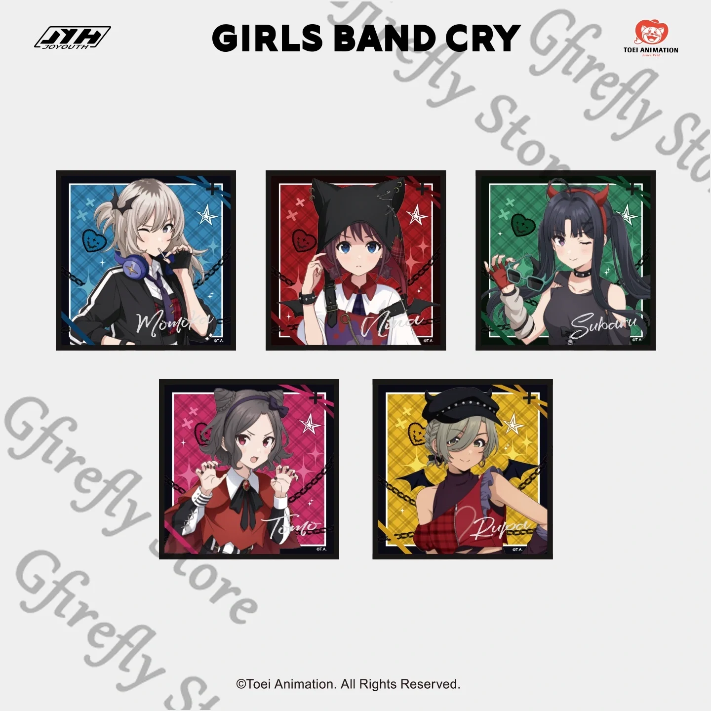 Фото GIRLS BAND CRY Косплей Цветная бумага Натуральная периферия Украшение подарков Аниме Shikishi MOMOKA KAWARAGI SUBARU AWA Rupa №4