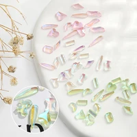 100pcs wholesale gem flatback hotfix strass nails art crystal glass jelly rhinestones needlework diy decorations glitter craft