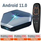 ТВ-приставка A95X F4 Android 11 RGB светильник Amlogic S905X4 двойной Wifi 3D ARM Mali-G31 быстрый набор ТВ BT H.265 8K 4K быстрая приставка