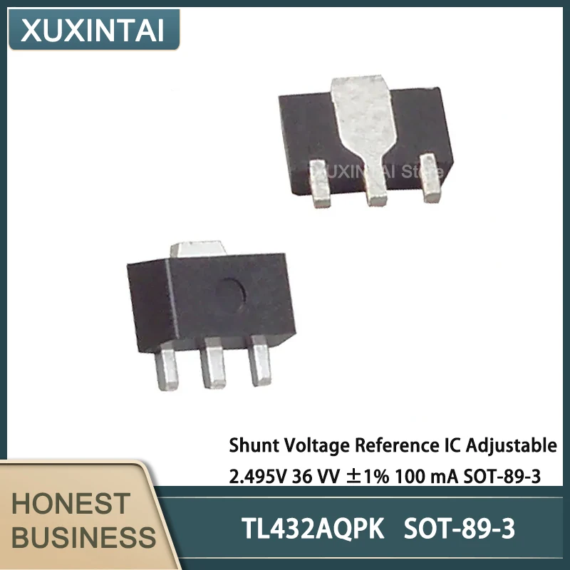 

2Pcs/Lot TL432AQPK TL432A Shunt Voltage Reference IC Adjustable 2.495V 36 VV ±1% 100 mA SOT-89-3