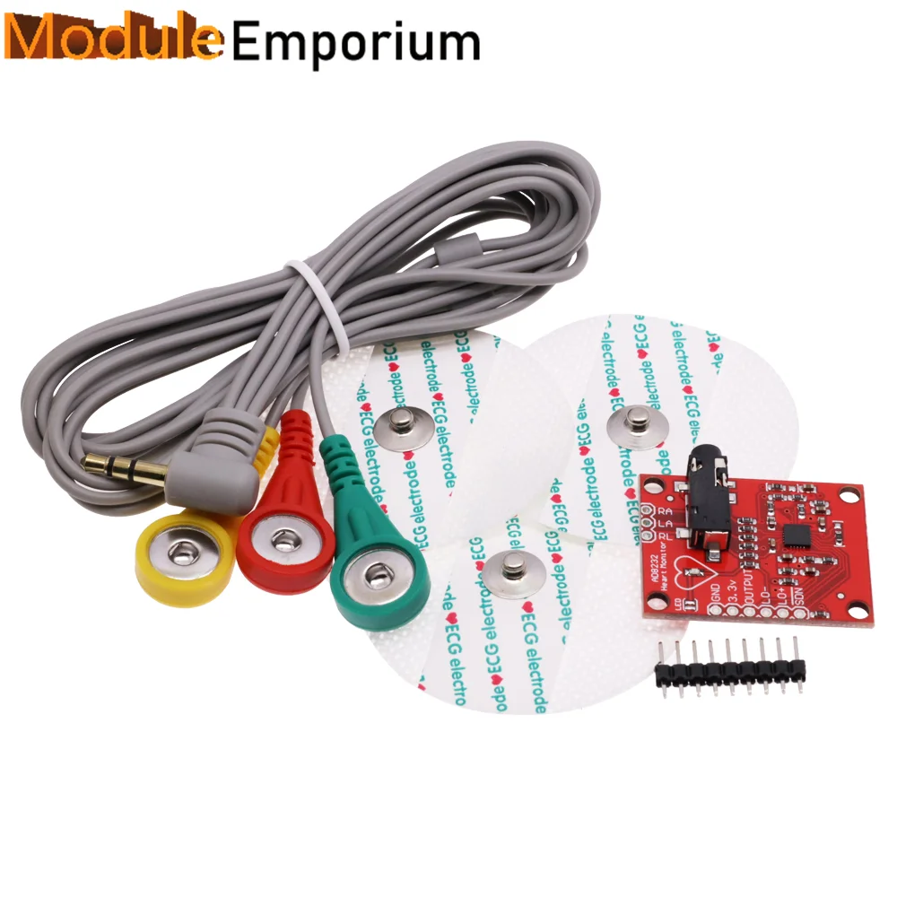 AD8232 ЭКГ; Физиологическое измерение, пульсометр, монитор сердечного ритма с одним проводом, модуль датчика для Arduino R3, Набор для творчества