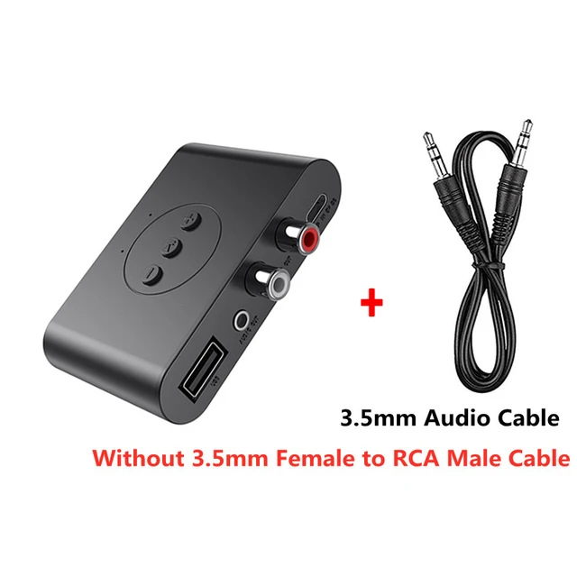 

2023New 5.0 Audio Receiver U Disk RCA 3.5mm 3.5 AUX Jack Stereo Music Wireless Adapter with Mic For Car Kit Speaker Amplifier