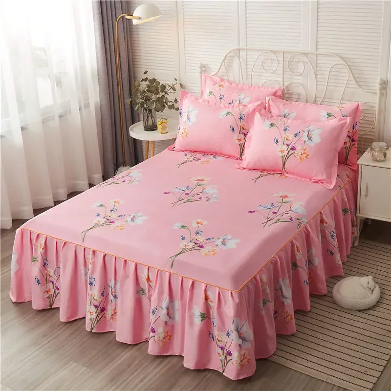 Комплект постельного белья из 3 предметов с юбкой