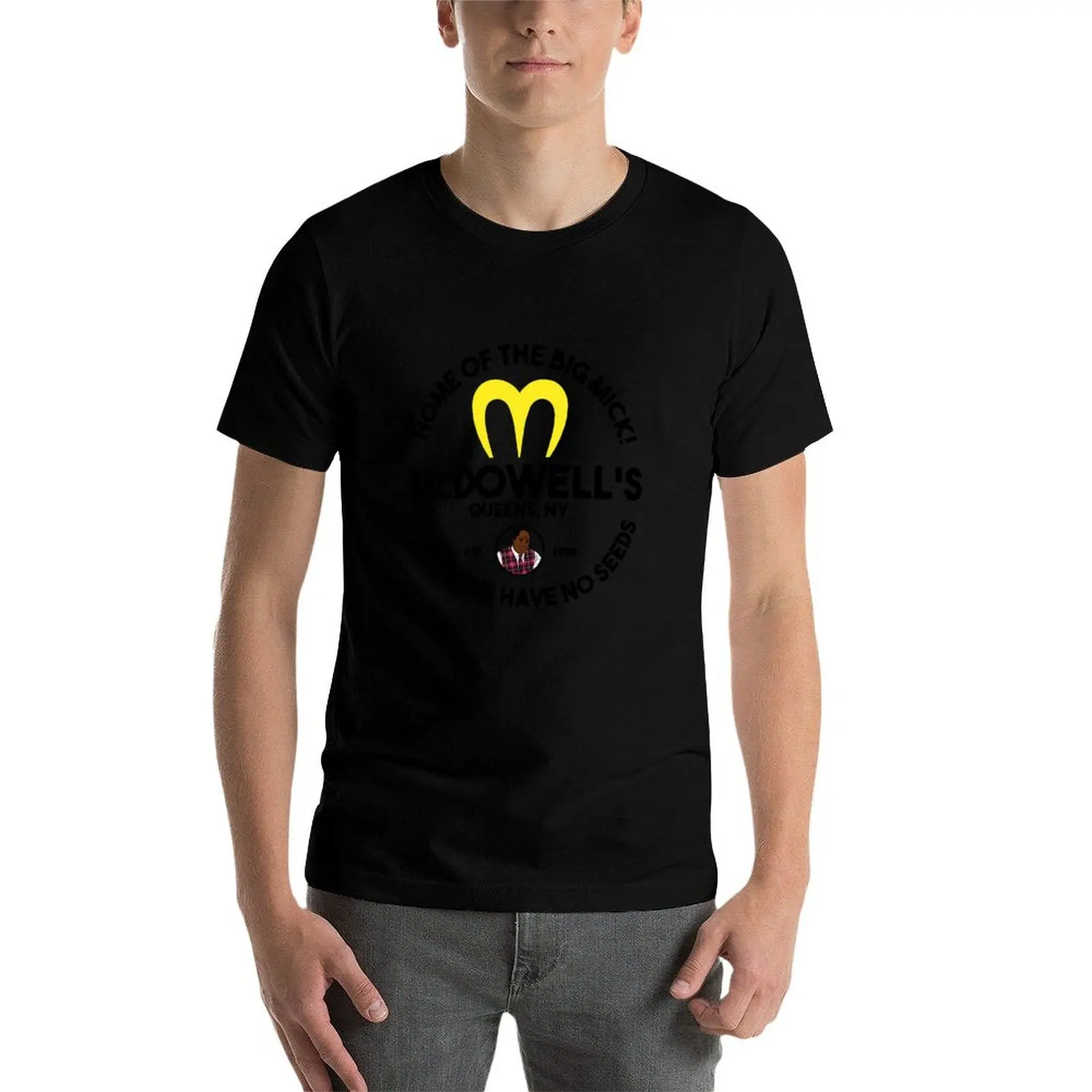 Фото Футболка McDowells, хлопковые футболки для мужчин, 100% хлопок, мужские футболки с графическим принтом, винтажная мужская футболка с графическим принтом. №3