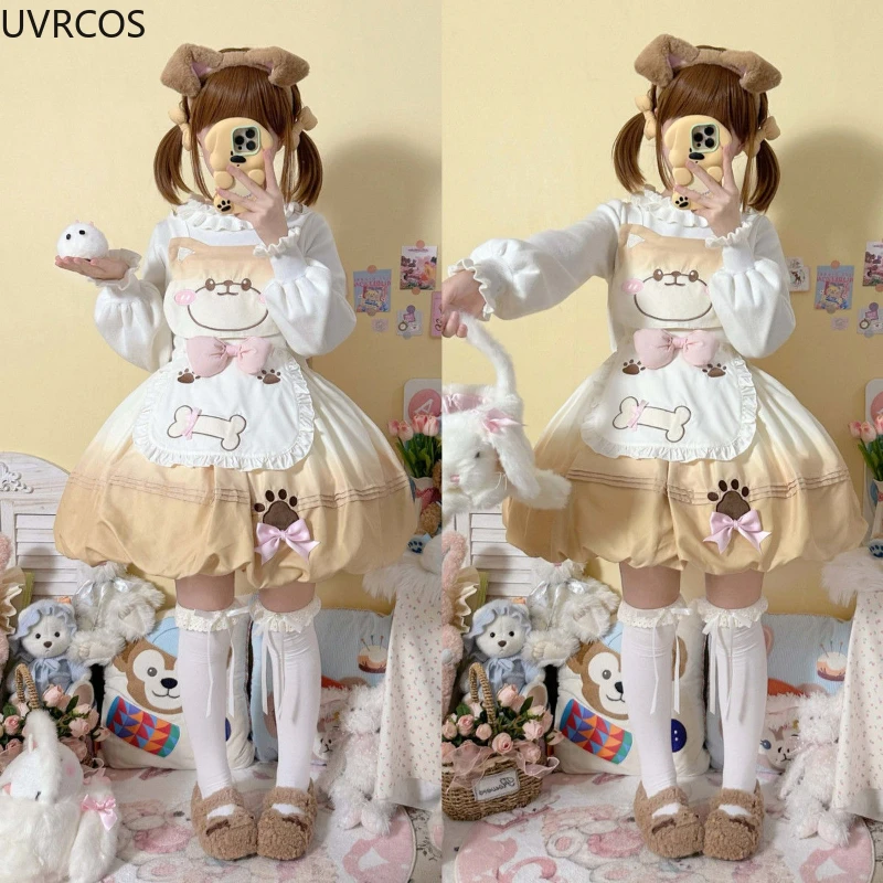 Японское милое платье в стиле &quotЛолита&quot женские милые платья принцессы с