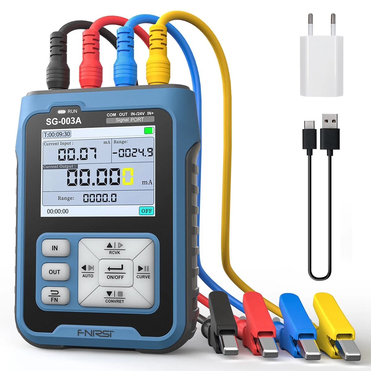 

Current Voltage Signal Generators 0-10V 4-20mA Rechargeable Portable TFT LCD Display Simulator PWM Pulse Output for Testing 2023