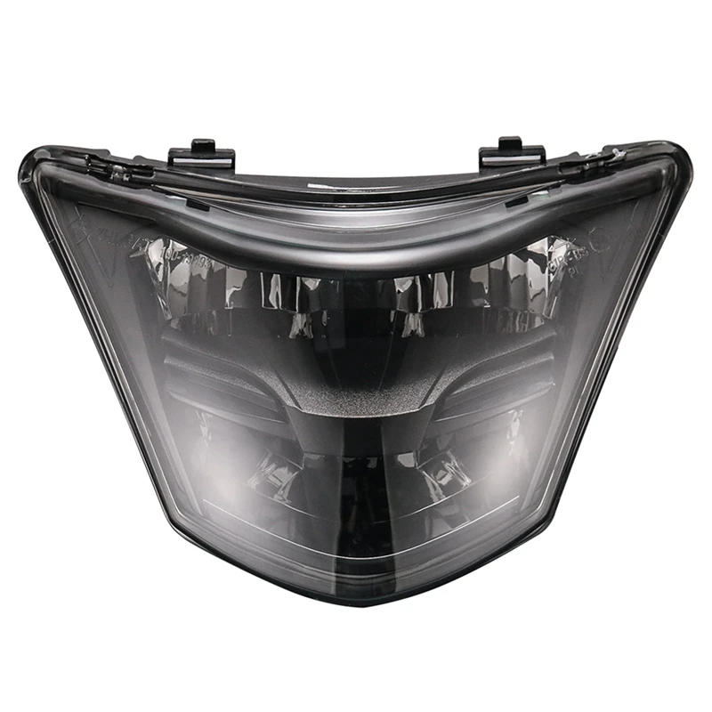 

Motorcycle Headlight Fairing 12V 35W LED Daytime Running Headlight Transparent Cover Dirt Bikes for Yamaha LC135 V1 B