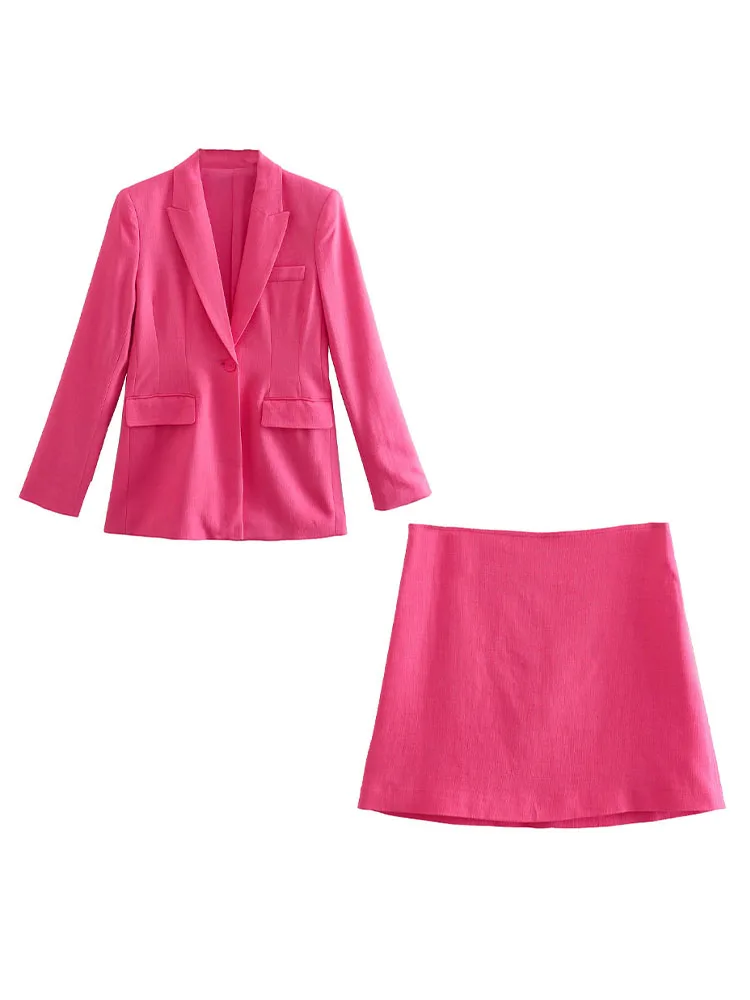 

PB&ZA 3414500 Women 2022 New Fashion Pockets accessories Slim fit Blazer Coat Vintage Long Sleeve Female Outerwear 3414/500